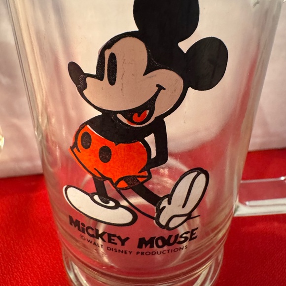 Disney Mugs MICKEY And MINNIE MOUSE GLASS ROOT BEER MUG Set Of 2  5.5” - Picture 9 of 9